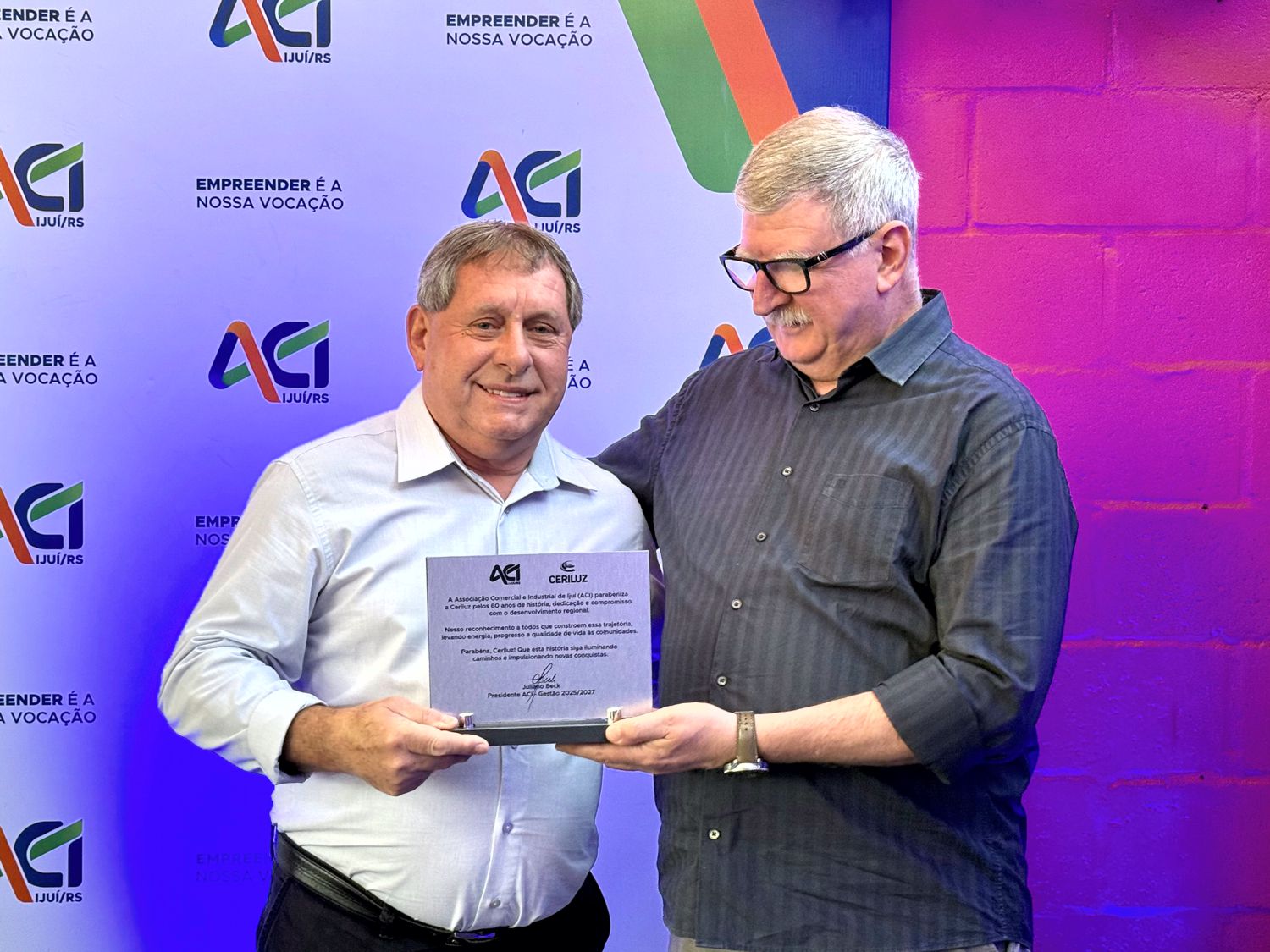 CERILUZ RECEBE HOMENAGEM DA ACI PELOS 60 ANOS DE HISTÓRIA DURANTE A EXPOFEST 2026